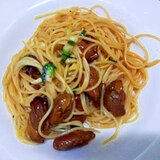 スパゲッティ/牡蠣油漬け缶こねぎ